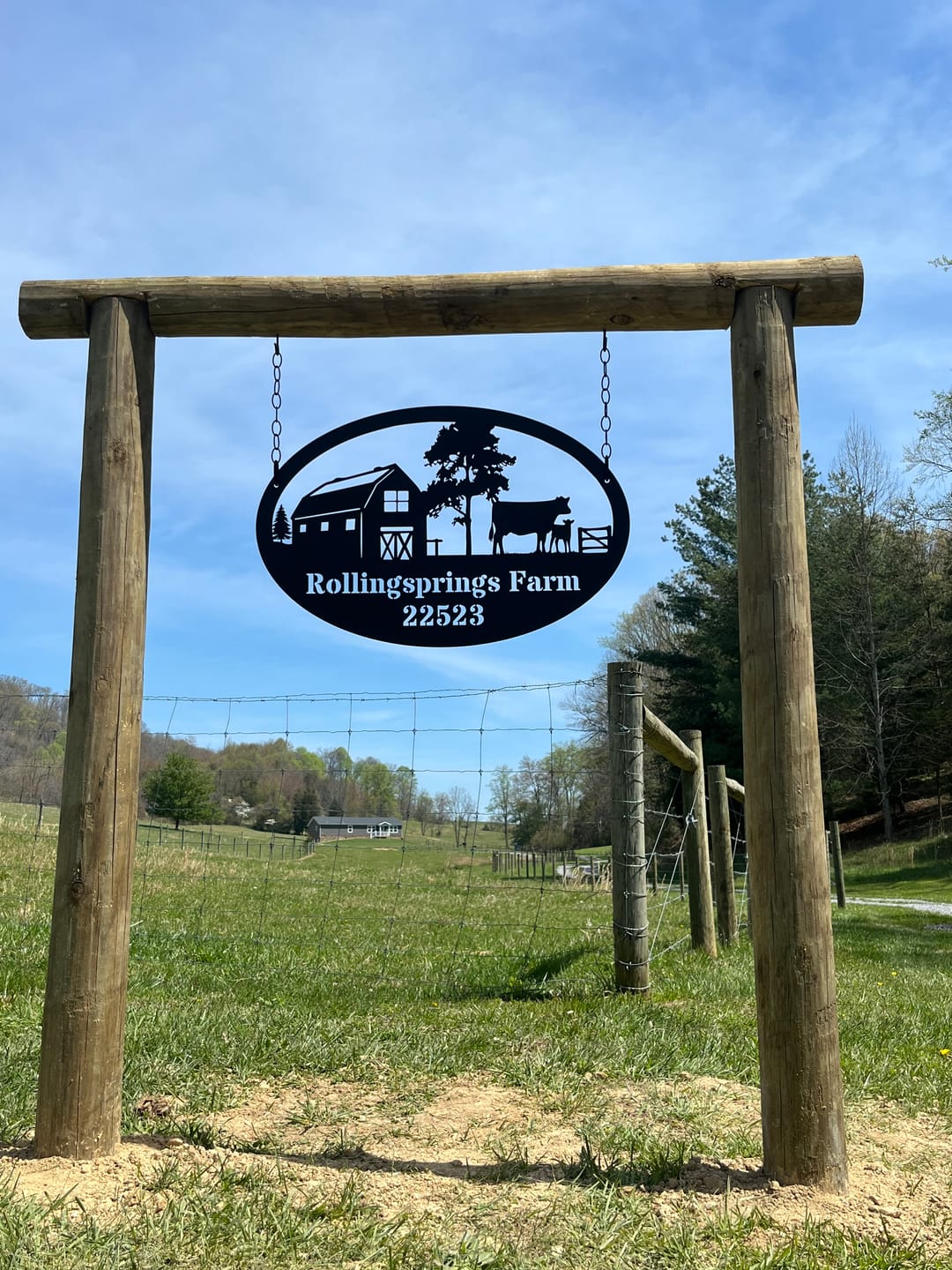 Customer photo review of Barn Oval Metal Sign