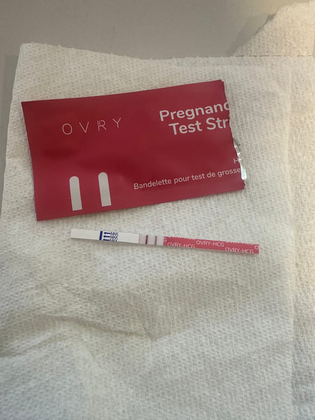 Customer photo review of Pregnancy Test Strips (Ultra-Sensitive)