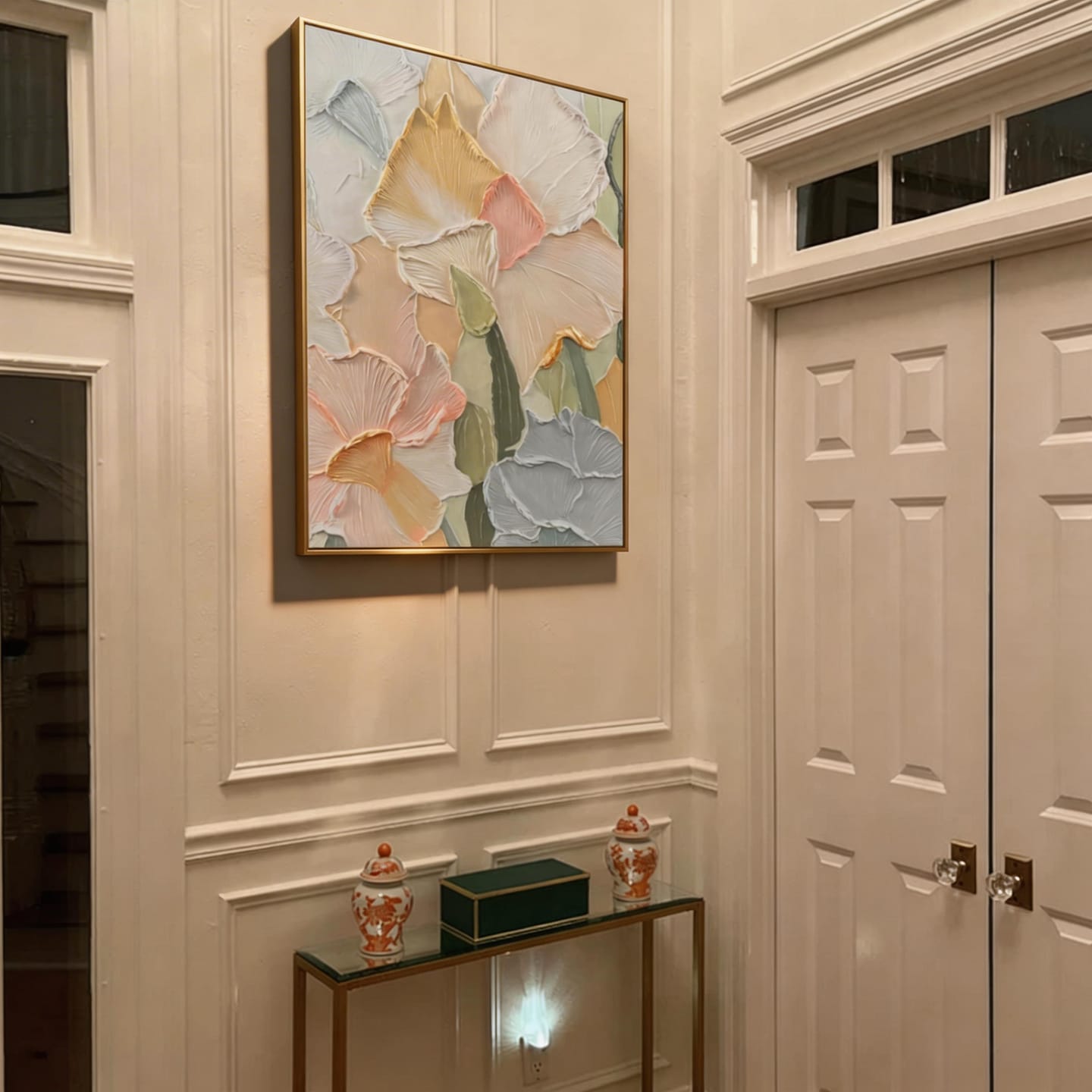 Customer photo review of Colorful Flower Textured Painting Canvas #FP042