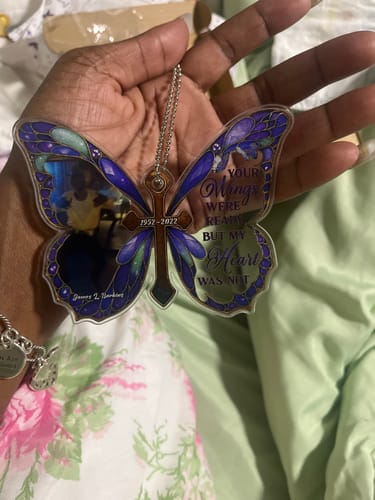 Customer photo review of I Am Always With You - Personalized Acrylic Car Hanger CO25