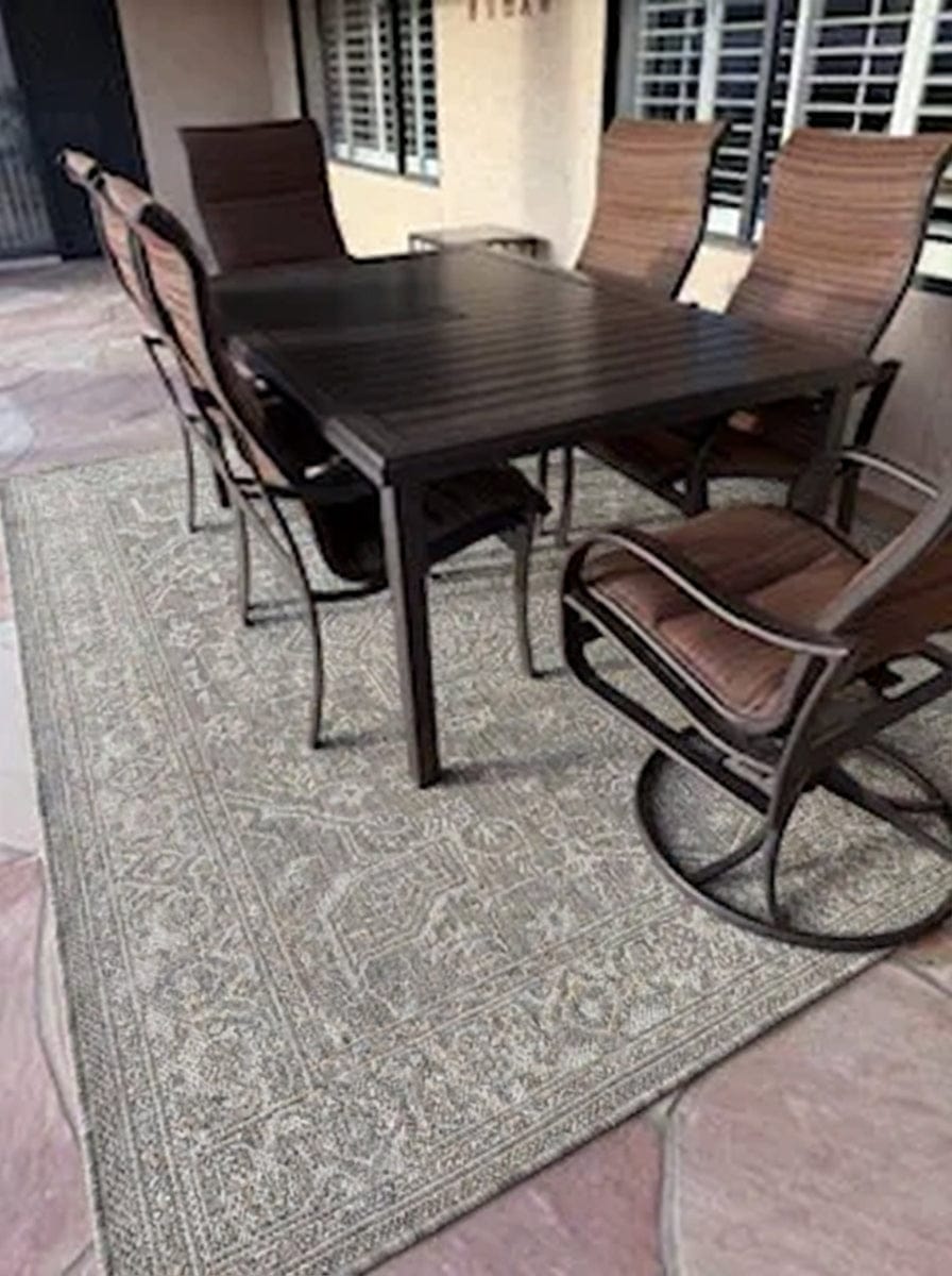 Customer photo review of Medal Indoor/Outdoor Rug - Gray