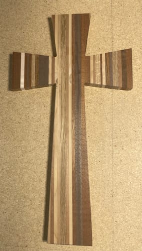 Customer photo review of 15x8" Flared Cross Acrylic Router Template