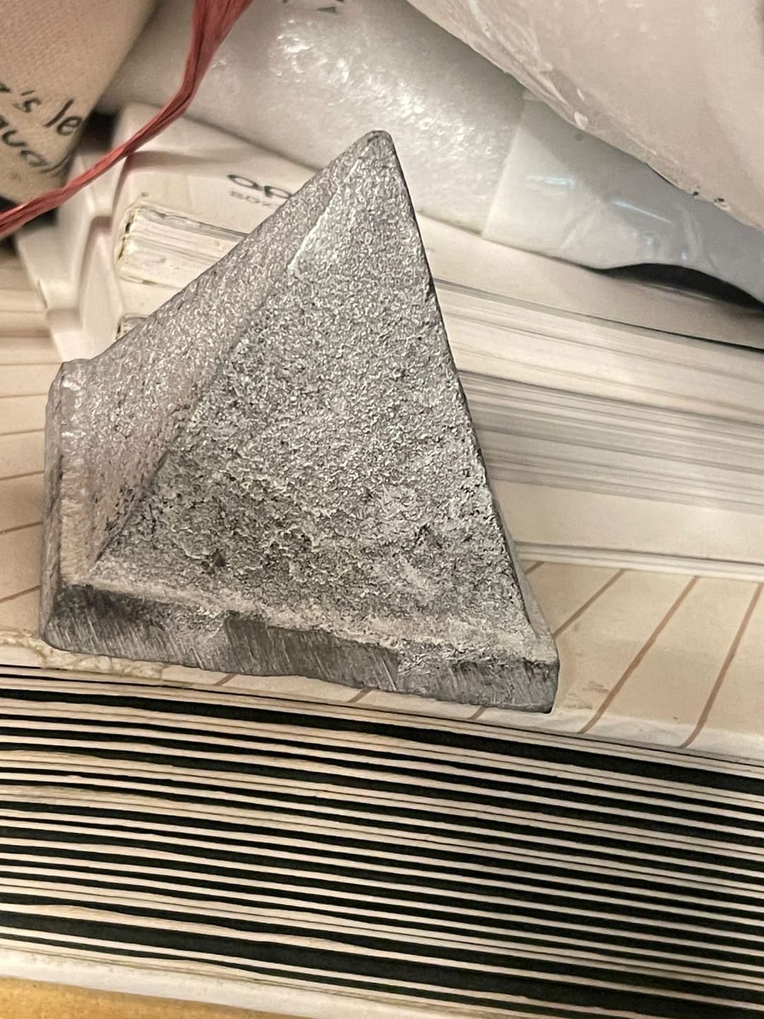 Customer photo review of Solid Iron Metal Pyramid Vastu Remedy for West Direction and Brahmasthan Balance, Mental Focus, Career Success and Positive Energy Correction | 6.5 cm | 615 g
