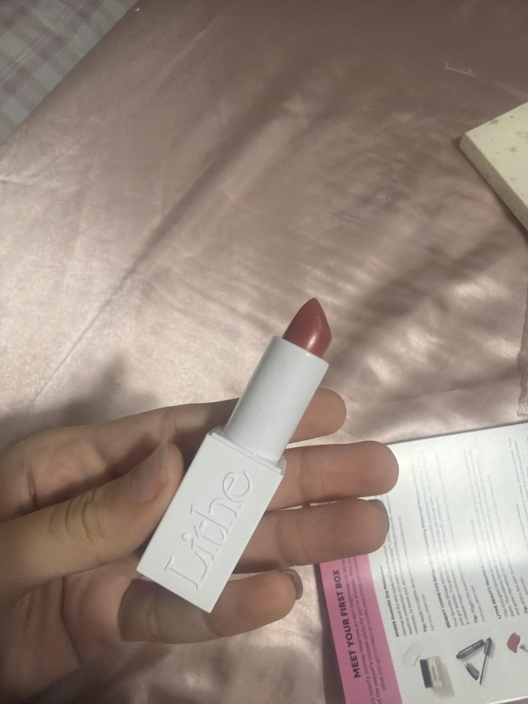Customer photo review of Nourish & Glow Lipsticks