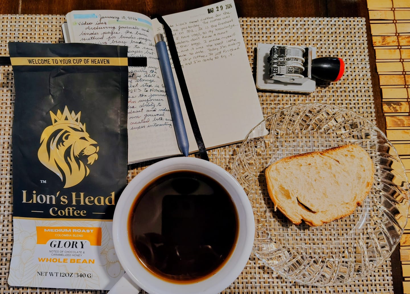 Customer photo review of Glory - Chocolate & Caramelized Honey - Medium Roast