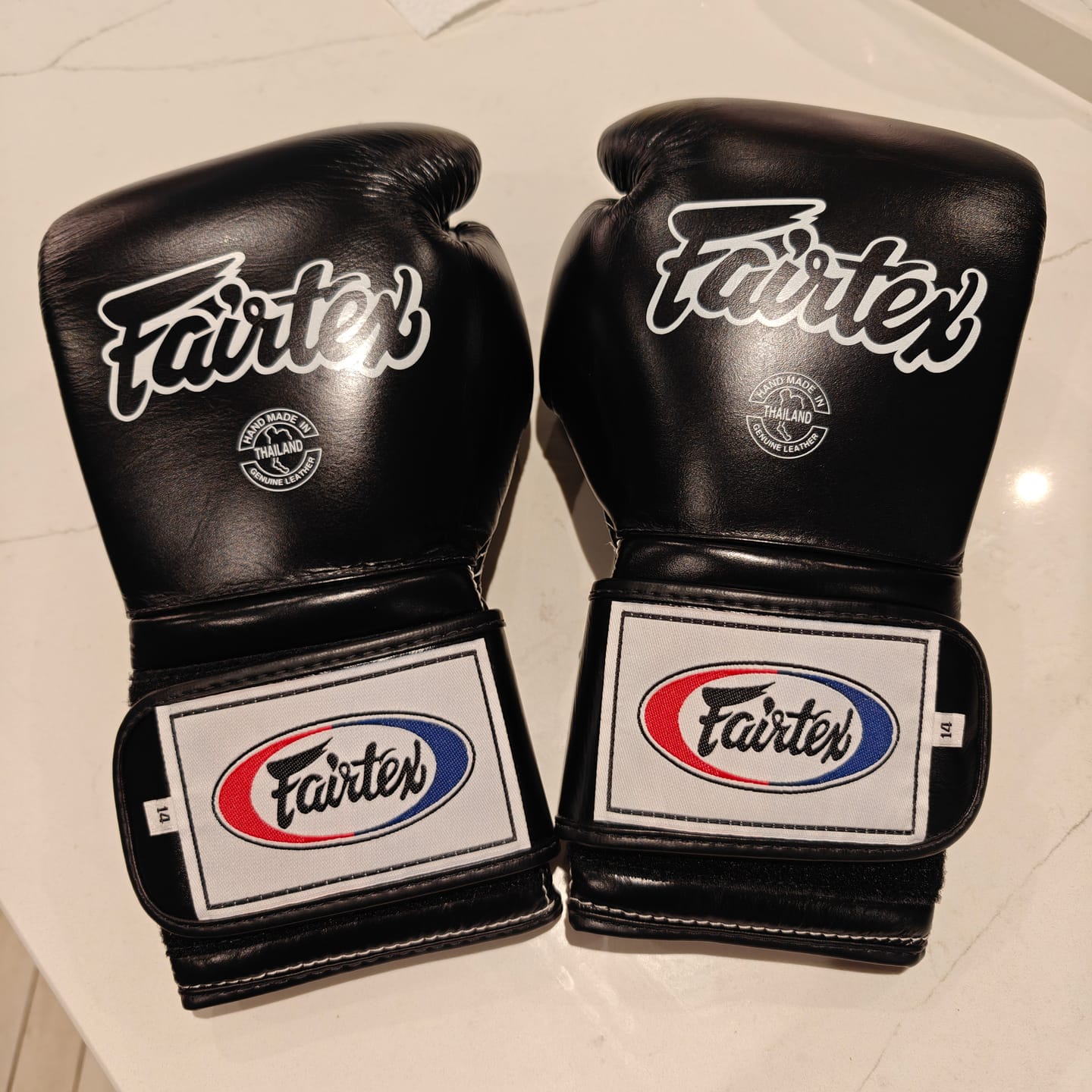 Customer photo review of Fairtex BGV9 Black Mexican Style Boxing Gloves