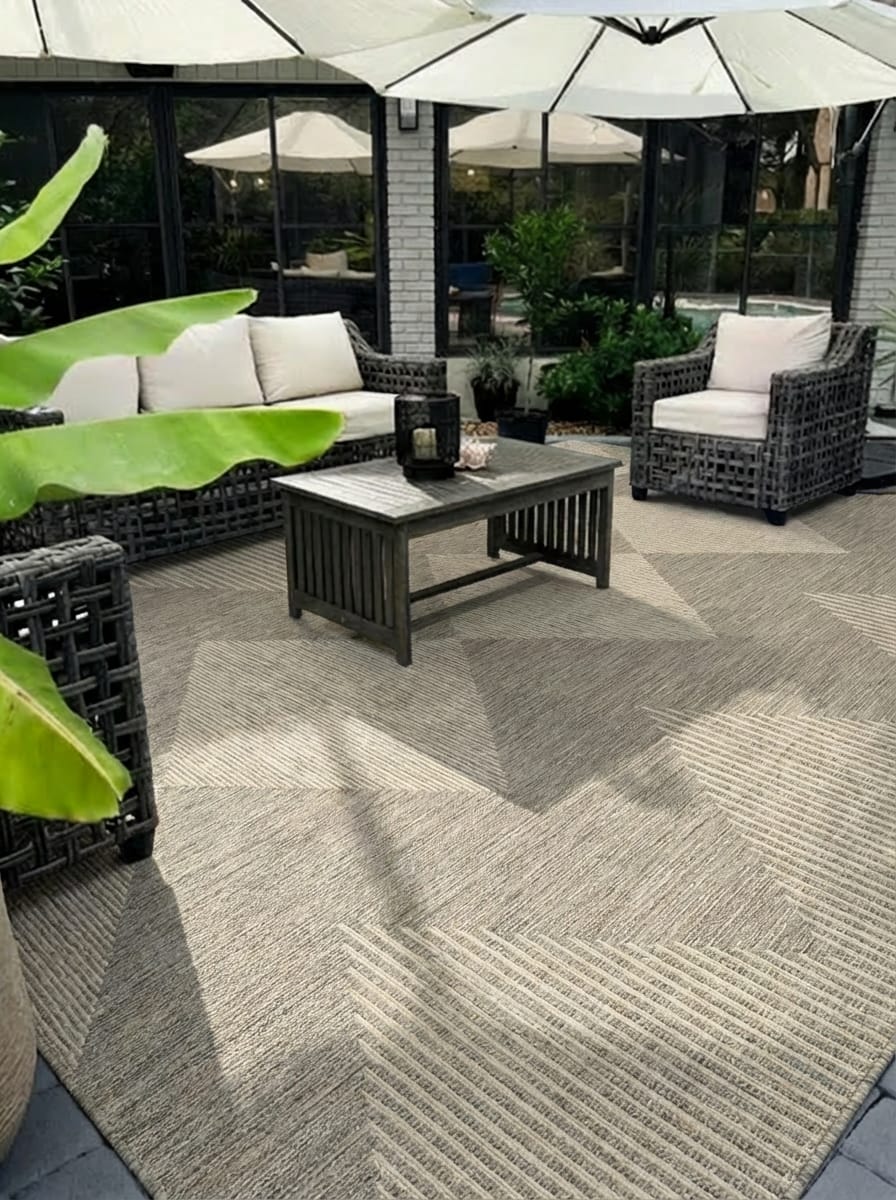 Customer photo review of Skyward Indoor/Outdoor Rug - Gray