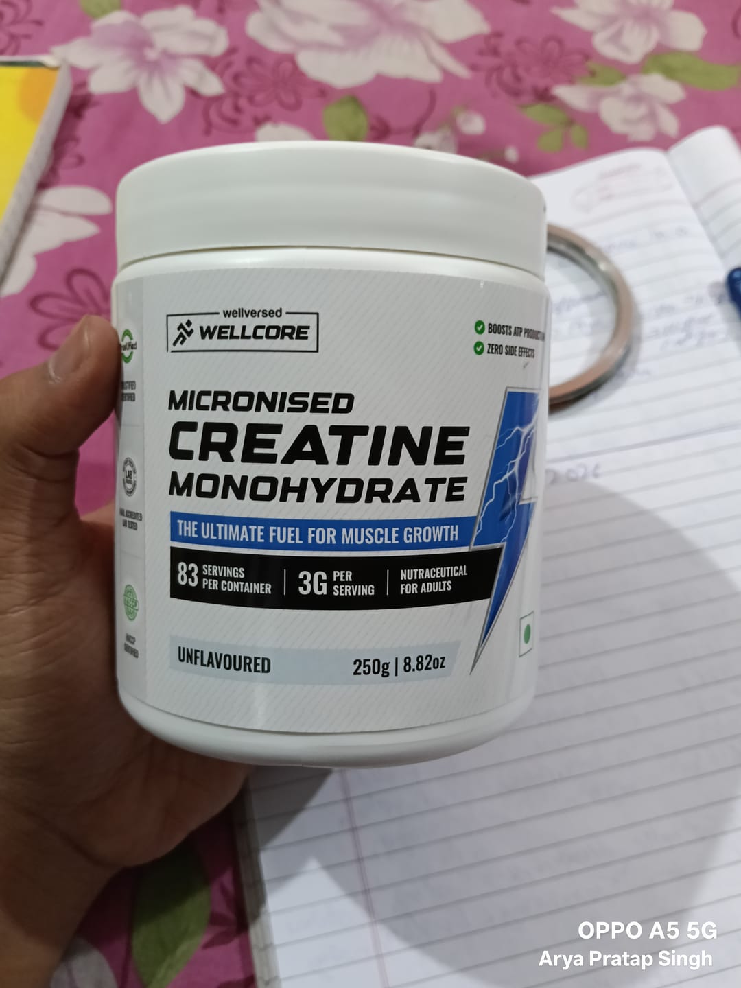 Customer photo review of Wellcore - Pure Micronised Creatine Monohydrate | Watermelon Wave (307g, 83 servings)