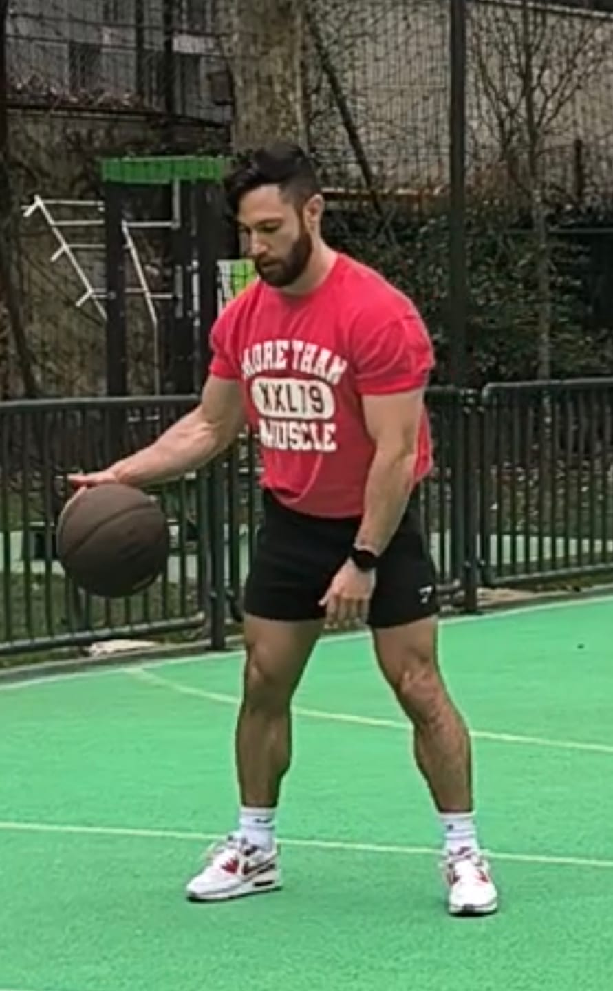 Customer photo review of Relaxed Fit Gym Tee - Red