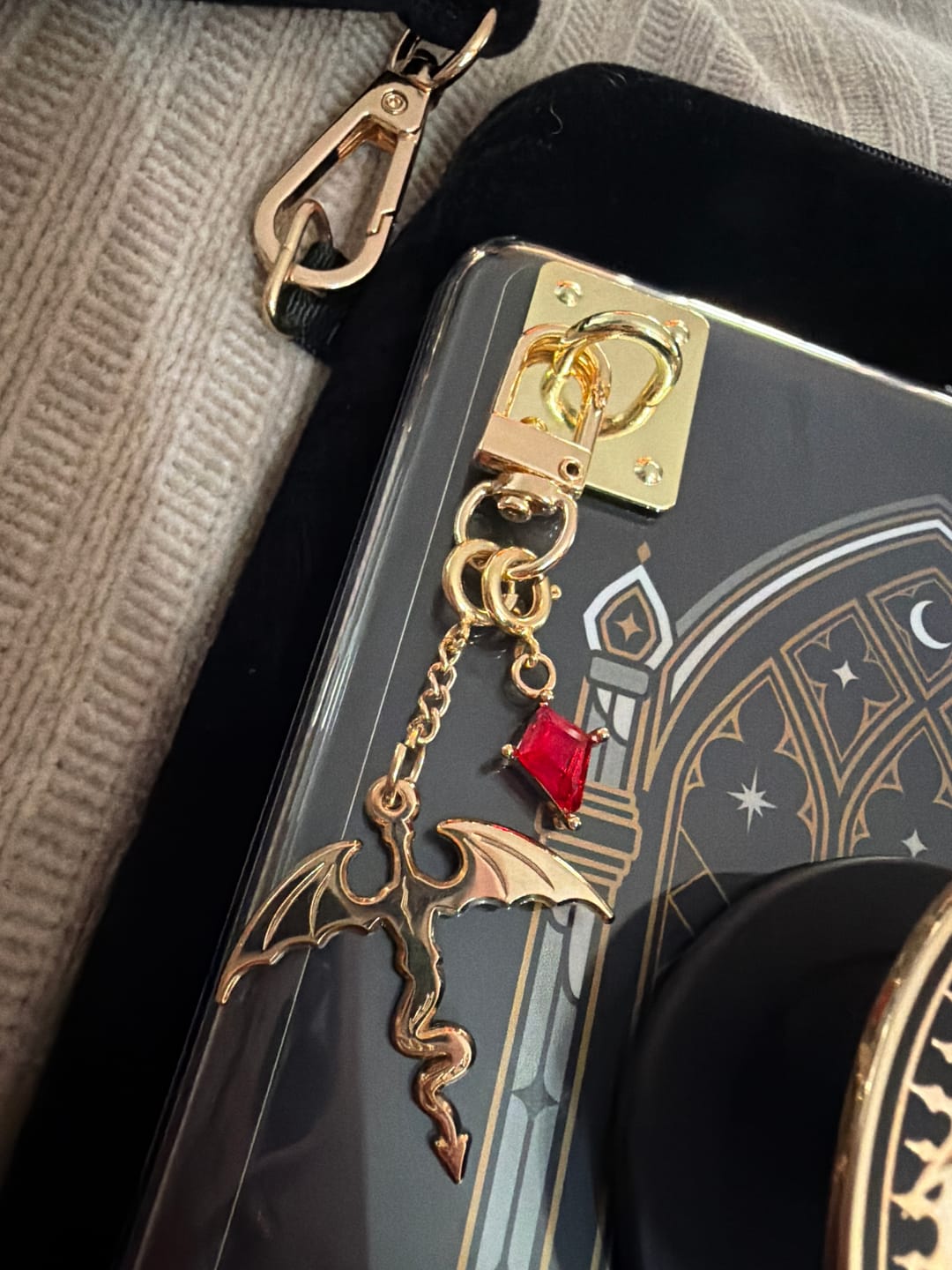 Customer photo review of Dragon Rider Charmlet - Gold