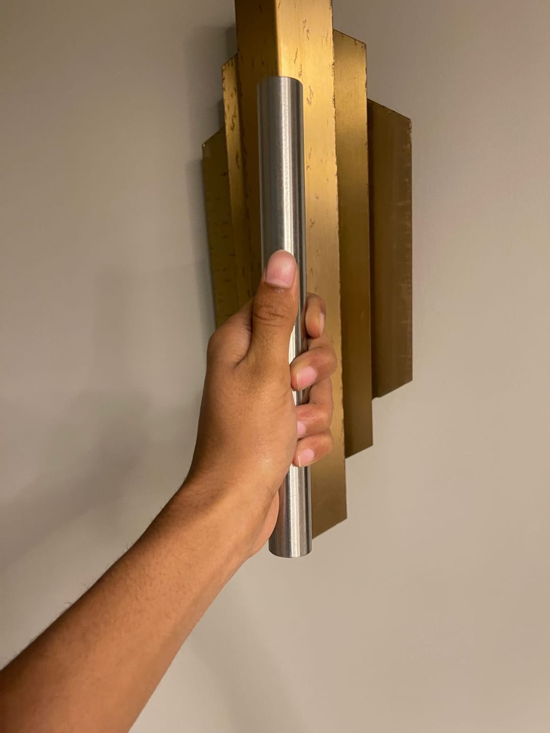 Customer photo review of Stainless Steel Virtual Rod – Vastu Remedy for Durable Energy Balancing & Long-term Door Protection | Ideal for Main Entrances | 18 & 22 mm Thickness | 9 & 12 Inch Sizes