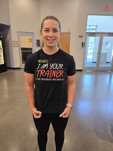 Customer photo review of I'm Your Trainer T-Shirt