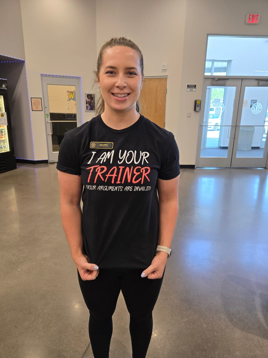 Customer photo review of I'm Your Trainer T-Shirt