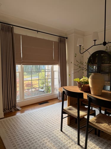 Customer photo review of Zoe 100% Blackout Linen Look Custom Curtain
