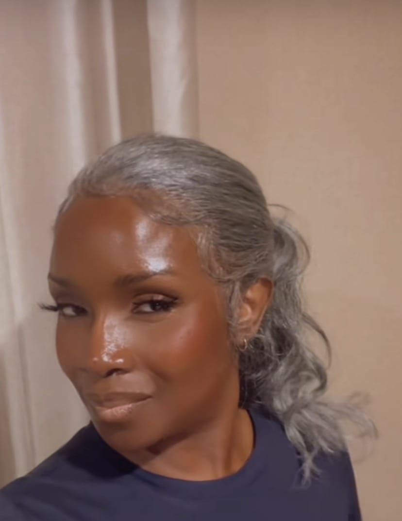 Customer photo review of Luvwin Salt & Pepper Gray Beginner Friendly Glueless Straight Wig 100% Human Hair