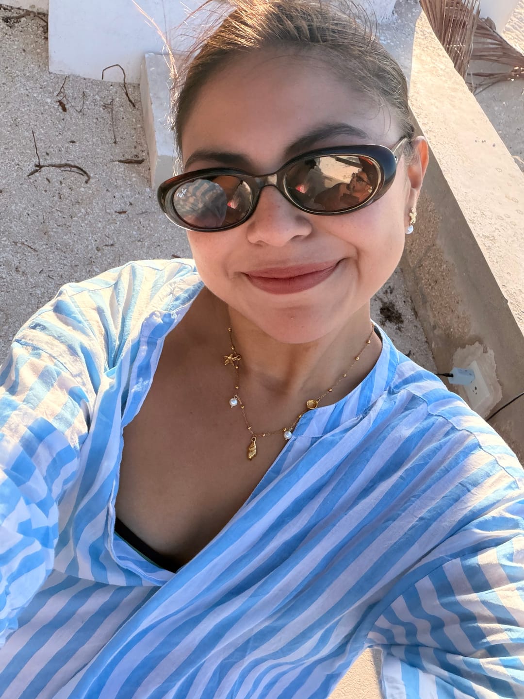 Customer photo review of Lentes De Sol Rb4441D Bio-Based Carey Café