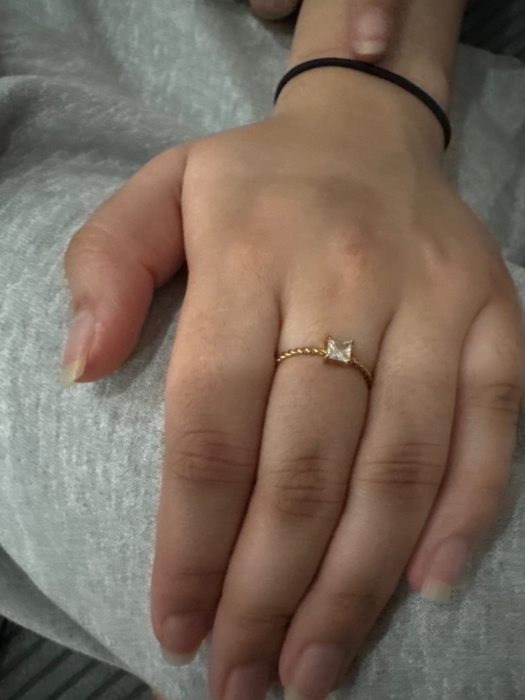 Customer photo review of Sofia Crystal Twisted Ring