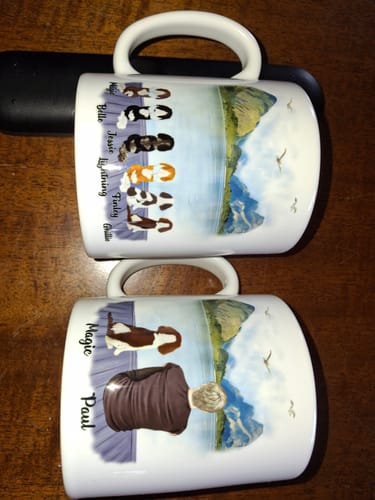 Customer photo review of Life Is better with dogs mug - Up to 6 dogs