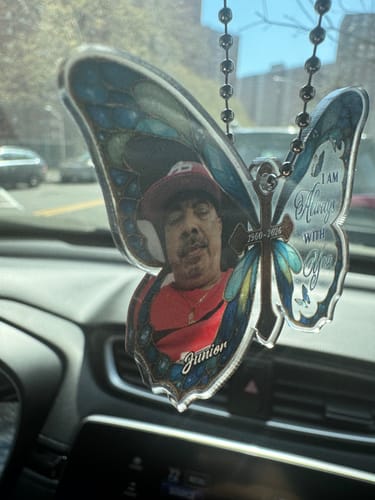 Customer photo review of I Am Always With You - Personalized Acrylic Car Hanger CO25