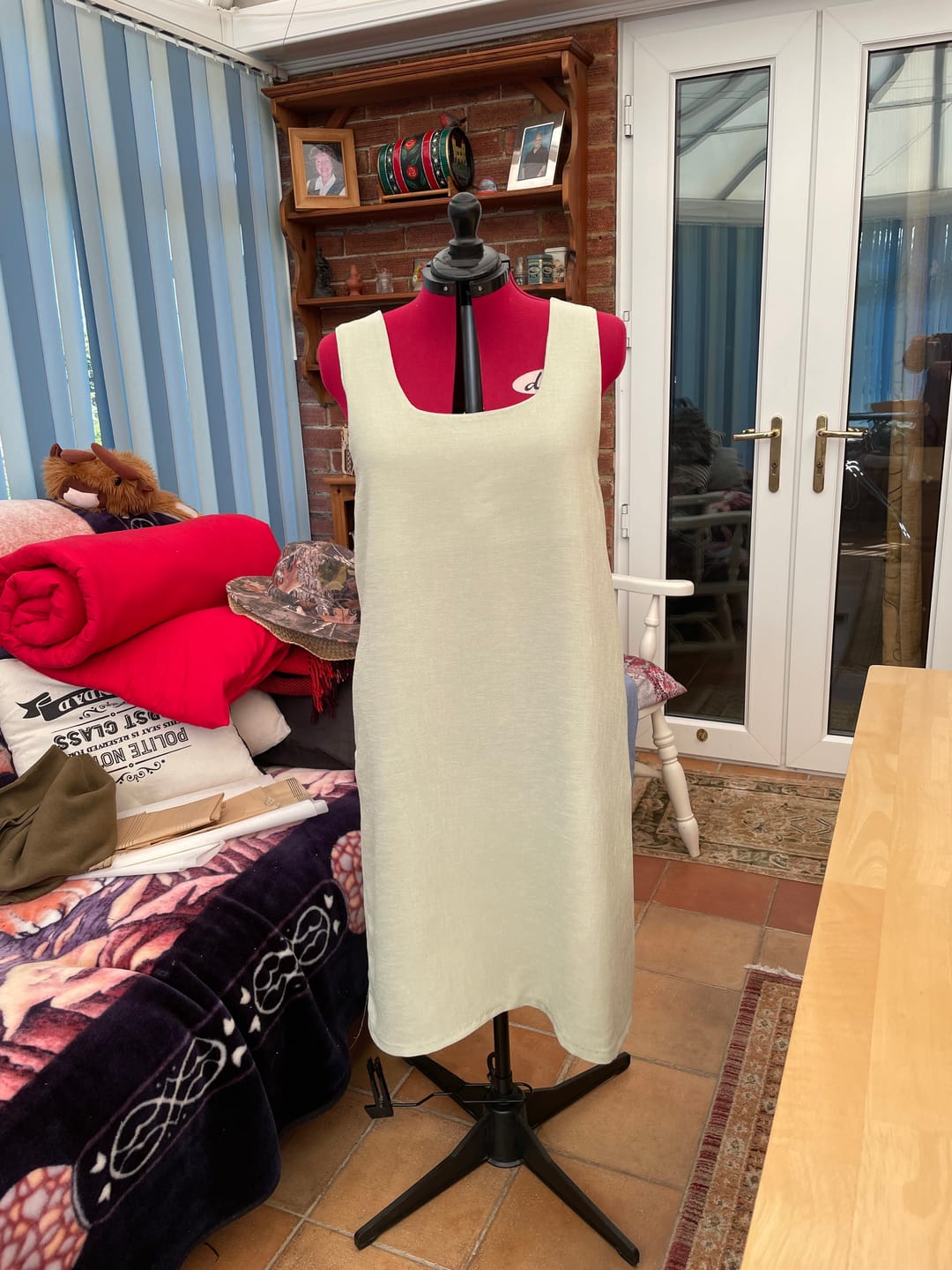 Customer photo review of Classic Linen Look Polyester Fabric