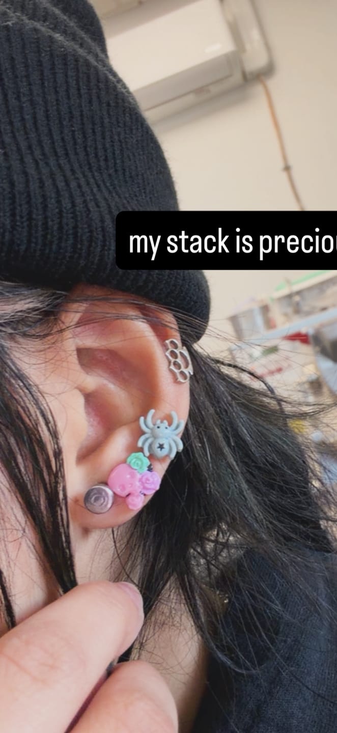 Customer photo review of Knockout Studs