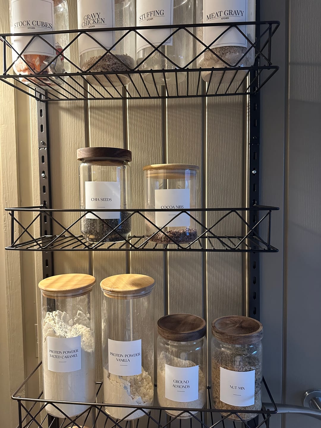 Customer photo review of Create your own labels! Classic Personalised White Pantry Labels 6 CM x 6 CM
