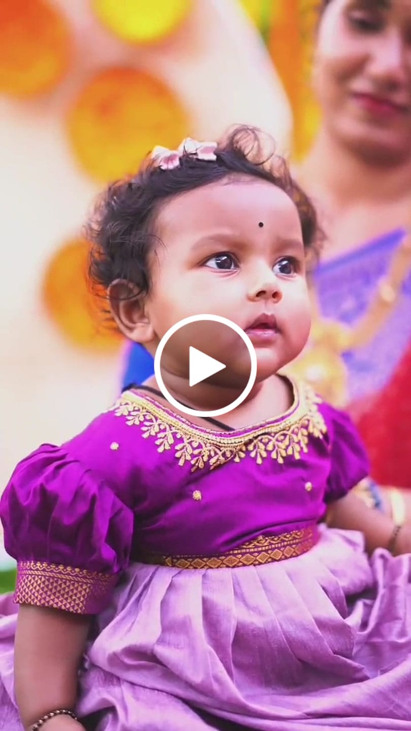 Customer video review of Wine with Lavender baby girl traditional ethnic dress