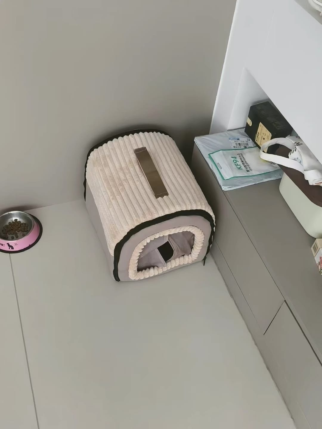 Customer photo review of The Cozy Cottage Pet Bed – A Snug Home for Your Furry Friend