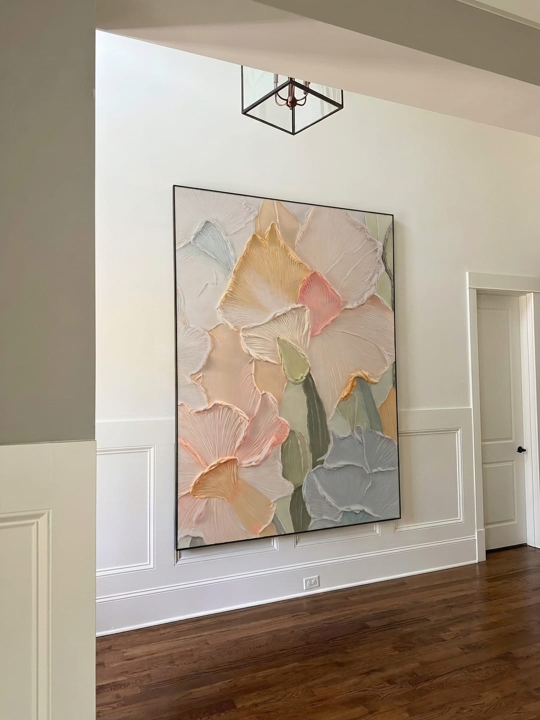Customer photo review of Colorful Flower Textured Painting Canvas #FP042