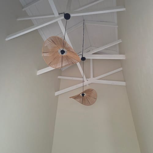 Customer photo review of Manta Natural String Pendant Light