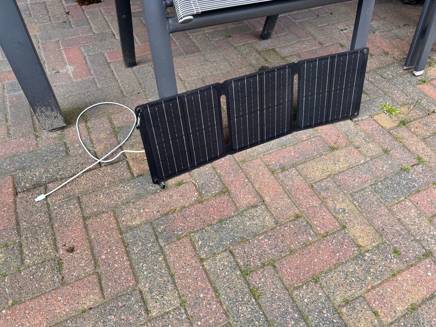 Customer photo review of 🎁 ALLPOWERS SP001 12V 21W Portable Foldable Solar Panel (100% off)