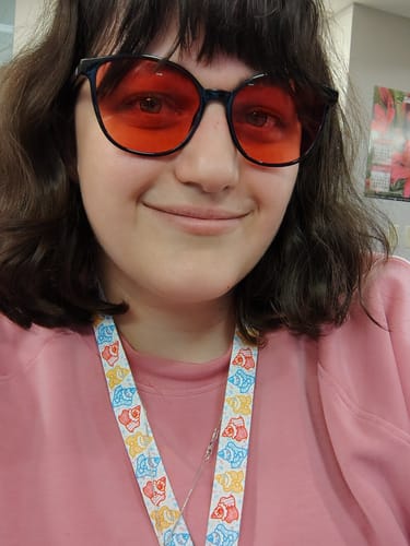 Customer photo review of Cute Lil Clowns Lanyard