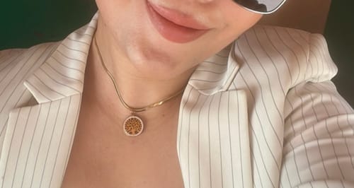 Customer photo review of Tree of Life Necklace
