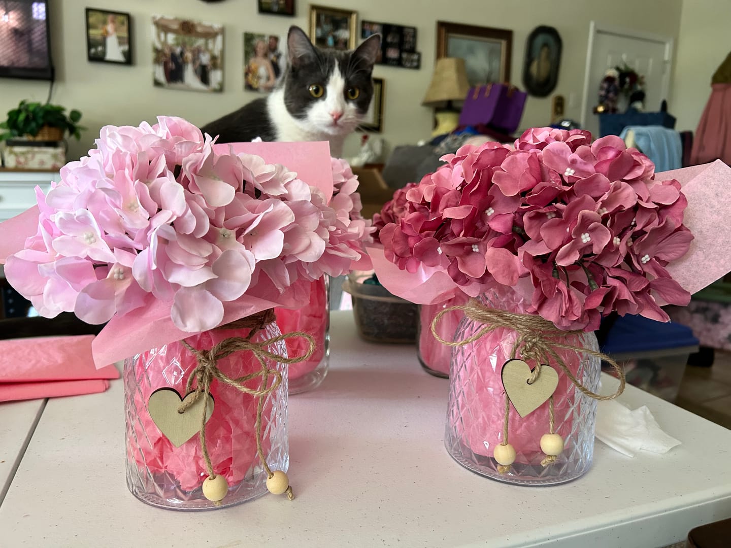 Customer photo review of Clearance Sale! Wholesale 26 - Color Silk Hydrangeas with Detachable Stems for DIY Floral Arrangements