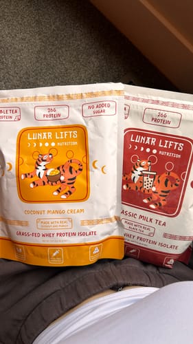 Customer photo review of Classic Milk Tea Whey Protein