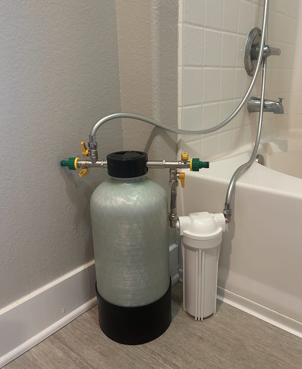 Customer photo review of Shower Water Softener System