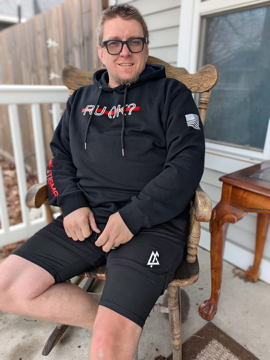 Customer photo review of Stigma Breaking Hoodie- Red Line