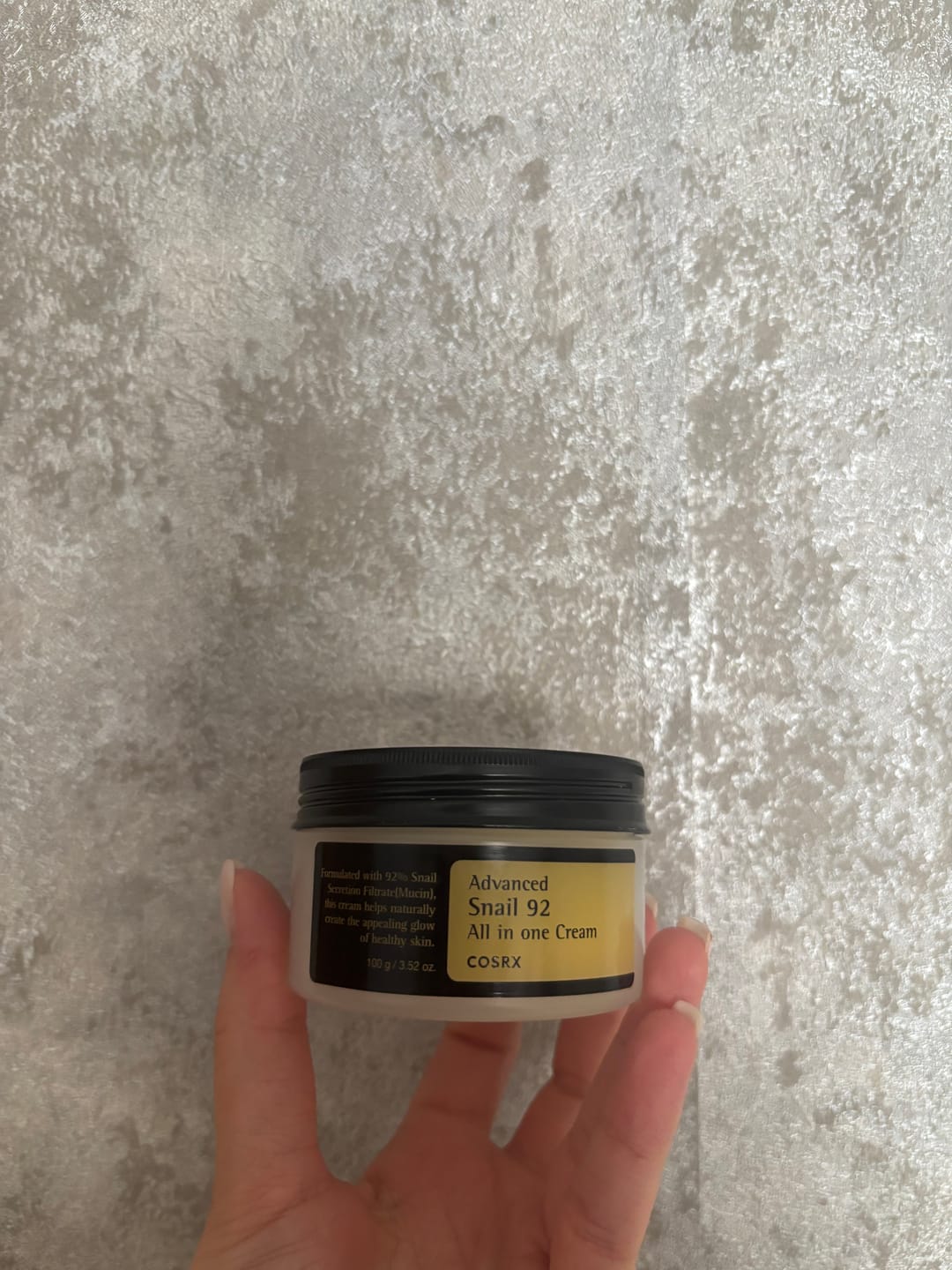 Customer photo review of Aktīvas iedarbības krēms ar gliemežu mucīnu Cosrx Advanced Snail 92 All in One Cream