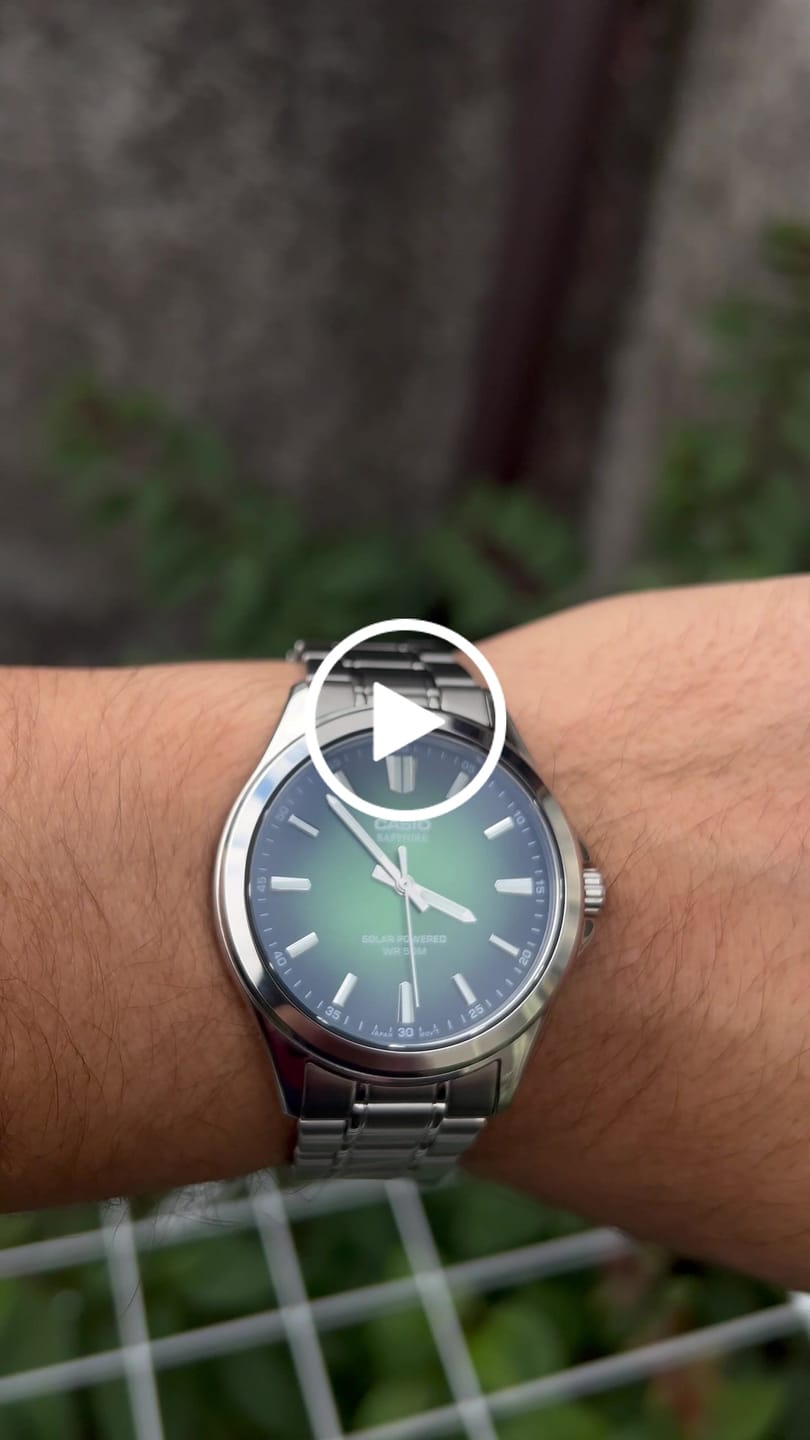 Customer video review of Reloj Casio Sapphire MTS-RS100D-3A Verde Tough Solar Acero 41,7mm