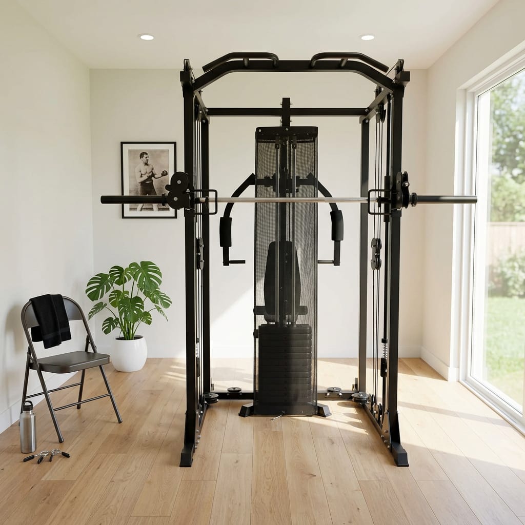 Customer photo review of Multi-Function Home Gym System with 150lbs Weight Stack