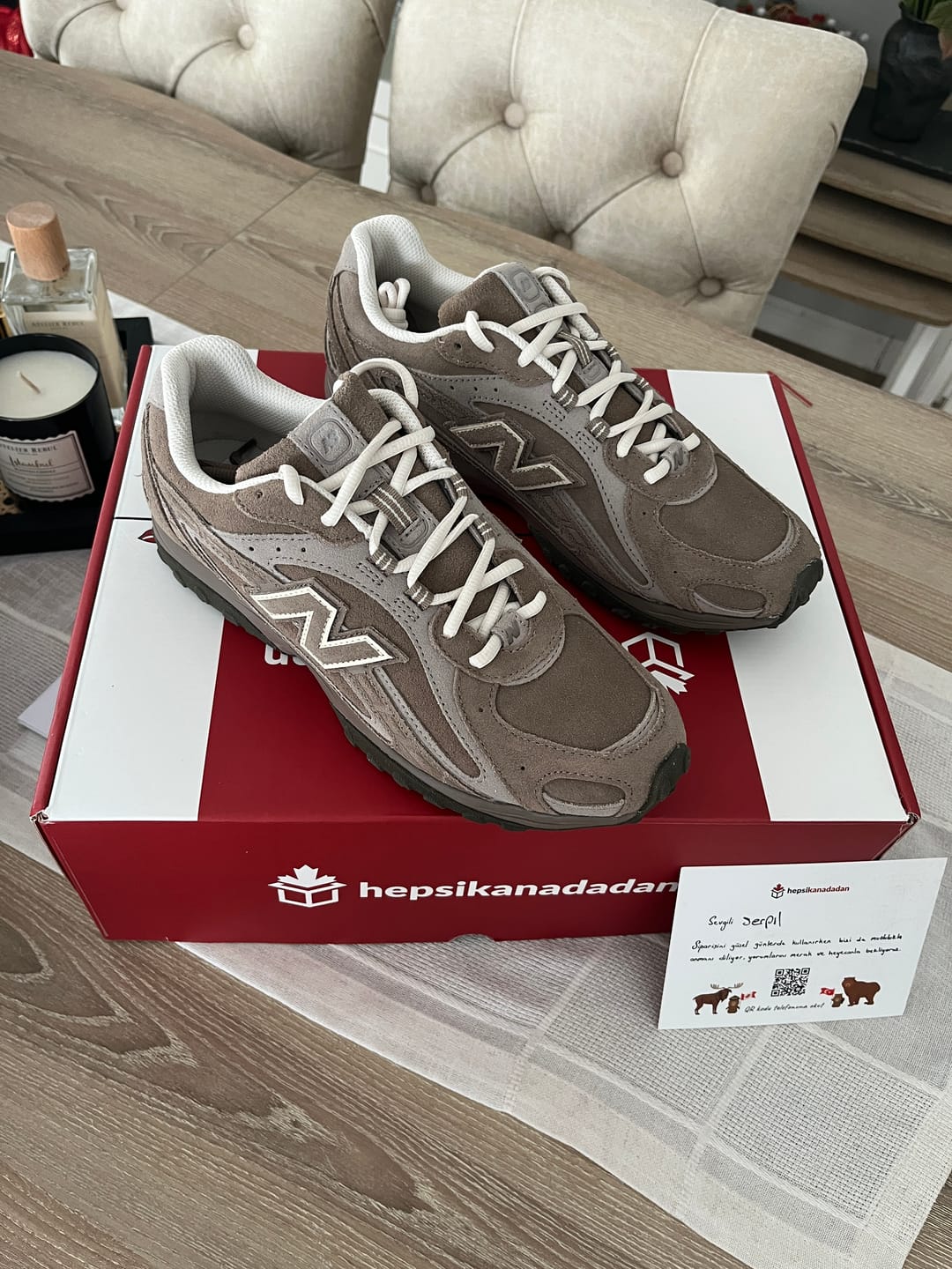 Customer photo review of New Balance 204L Mushroom with Arid Stone U204LMMA