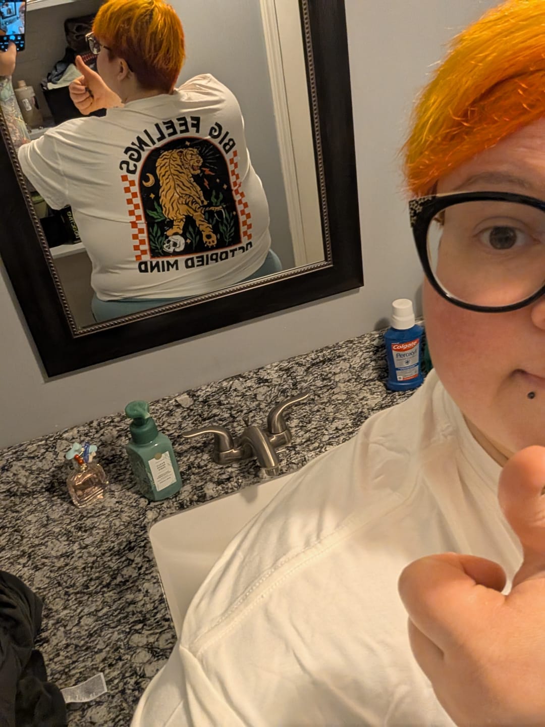 Customer photo review of Big Feelings T-Shirt
