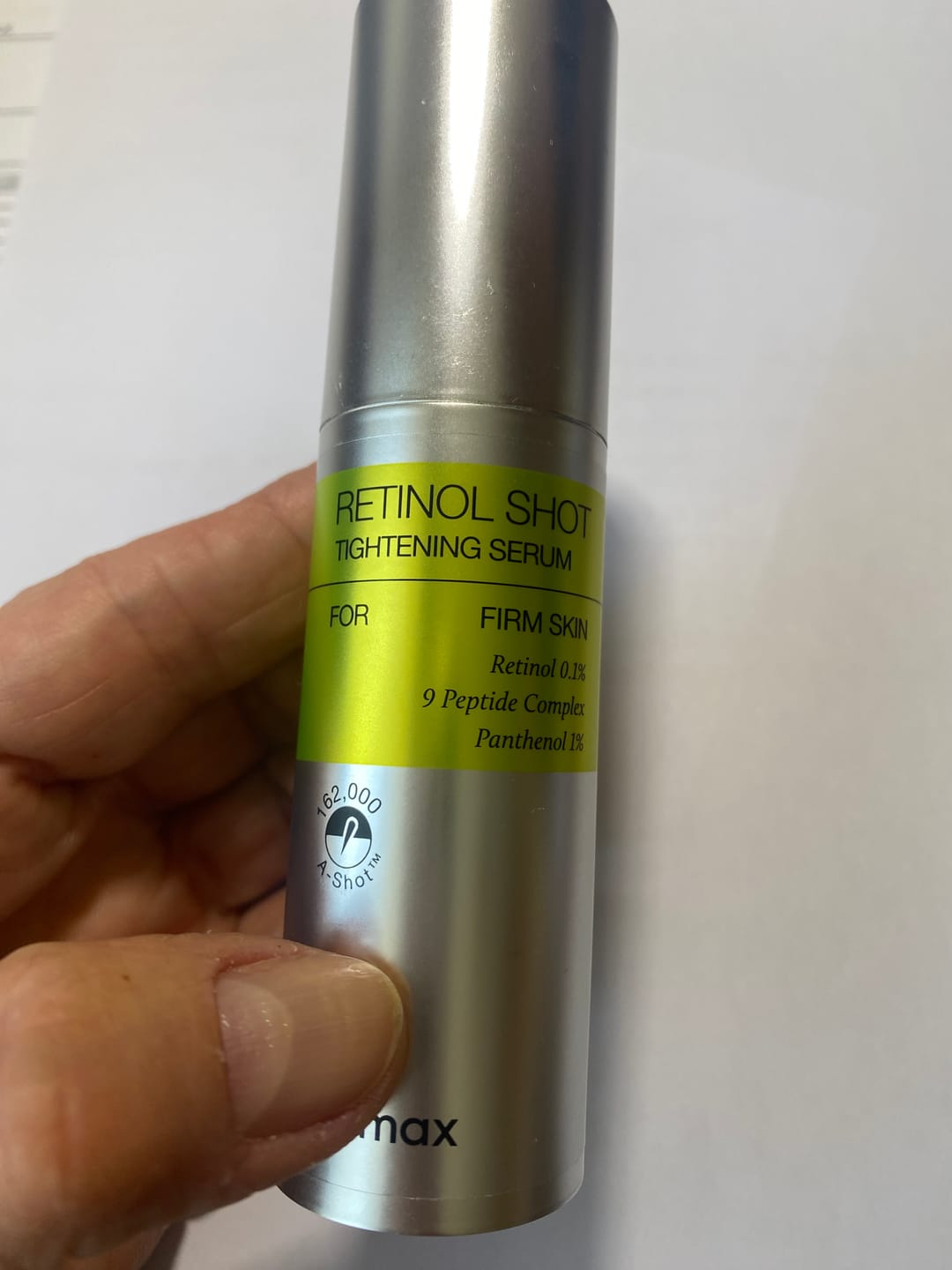 Customer photo review of Liftinga efektu piešķirošs serums ar retinolu un mikroadatām Celimax The Vita−A Retinol Shot Tightening Serum