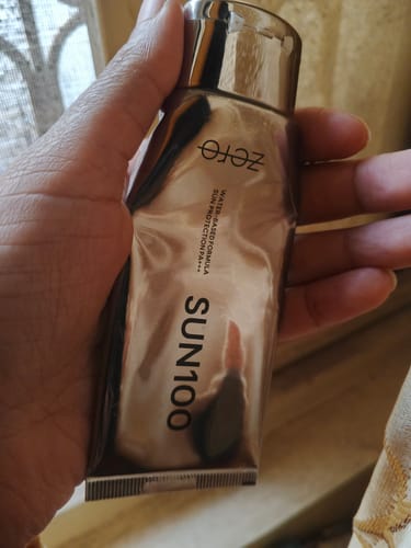 Customer photo review of SUN100 Water-Based Sunscreen