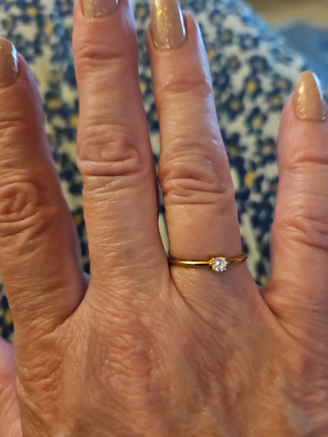 Customer photo review of Birthstone 18K Gold Rings