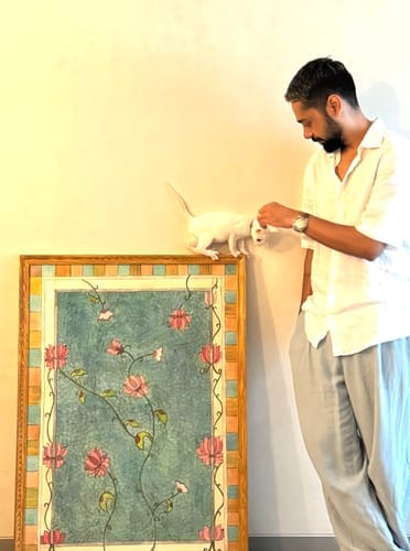 Customer photo review of Madhubani Motifs Flower Vintage I, Madhubani Art
