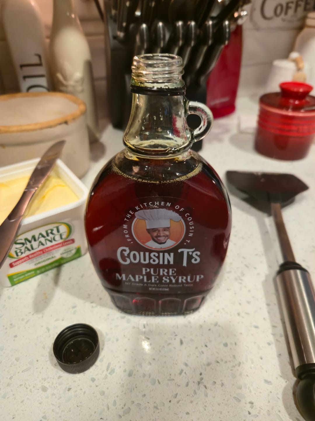 Customer photo review of Cousin T's Pure Maple Syrup