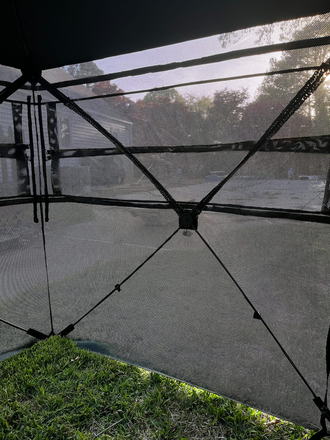 Customer photo review of VisX See Through 300D Hunting Blind 2-3 Person Pop Up Ground Deer Blind