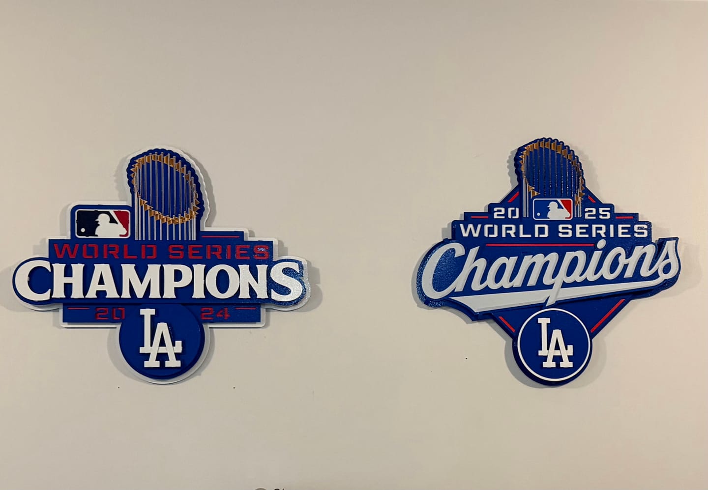 Customer photo review of Los Angeles Dodgers 2025 World Series 3D Vintage Metal Wall Art