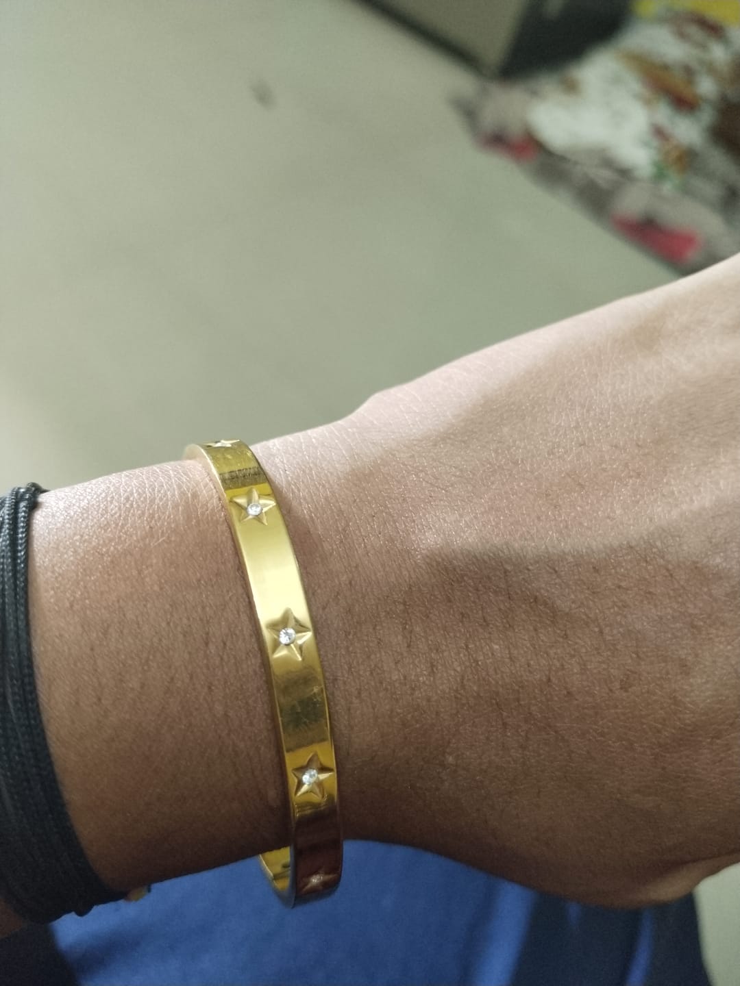Customer photo review of Golden Line of Light Kada